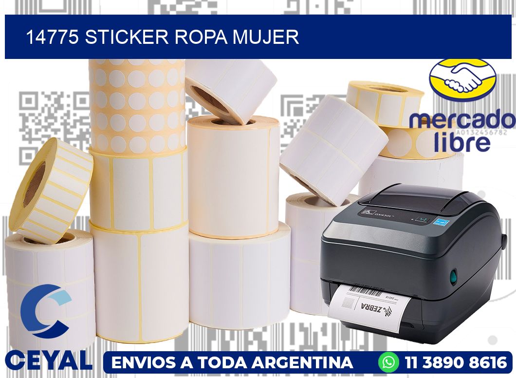 14775 STICKER ROPA MUJER