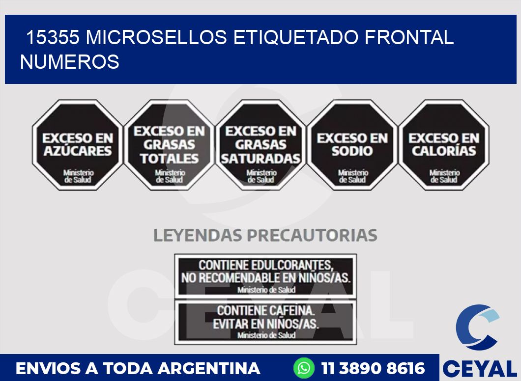 15355 MICROSELLOS ETIQUETADO FRONTAL NUMEROS