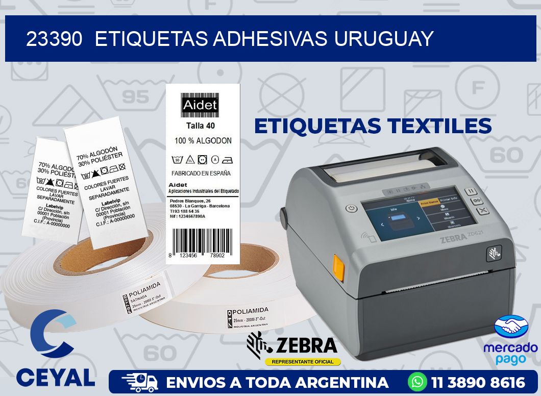 23390  ETIQUETAS ADHESIVAS URUGUAY