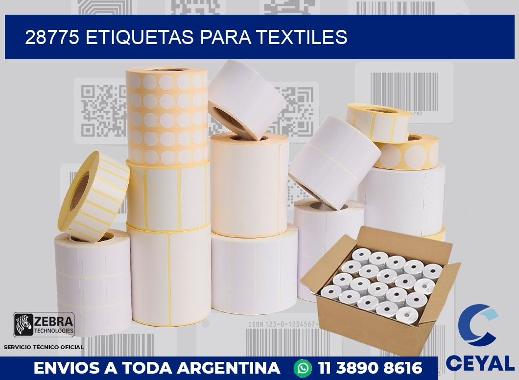 28775 ETIQUETAS PARA TEXTILES