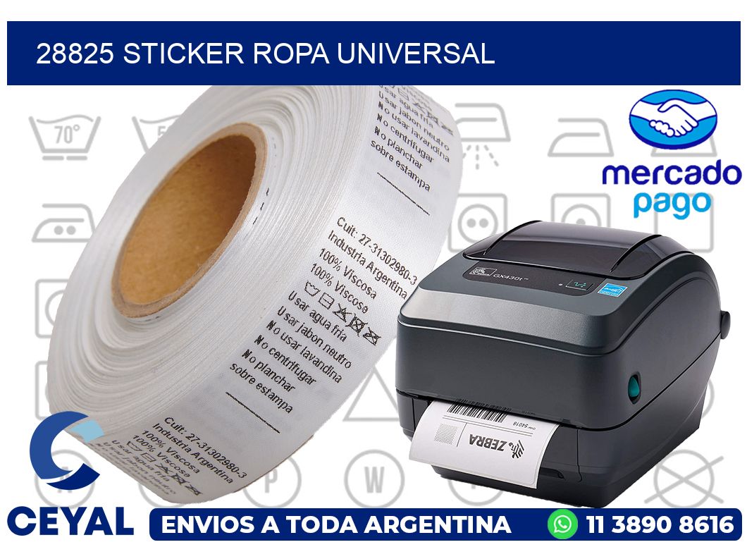 28825 STICKER ROPA UNIVERSAL