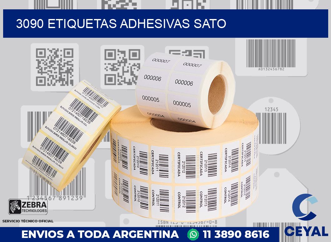 3090 ETIQUETAS ADHESIVAS SATO