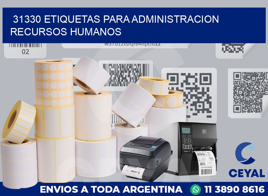 31330 ETIQUETAS PARA ADMINISTRACION RECURSOS HUMANOS