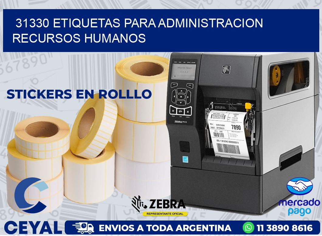 31330 ETIQUETAS PARA ADMINISTRACION RECURSOS HUMANOS