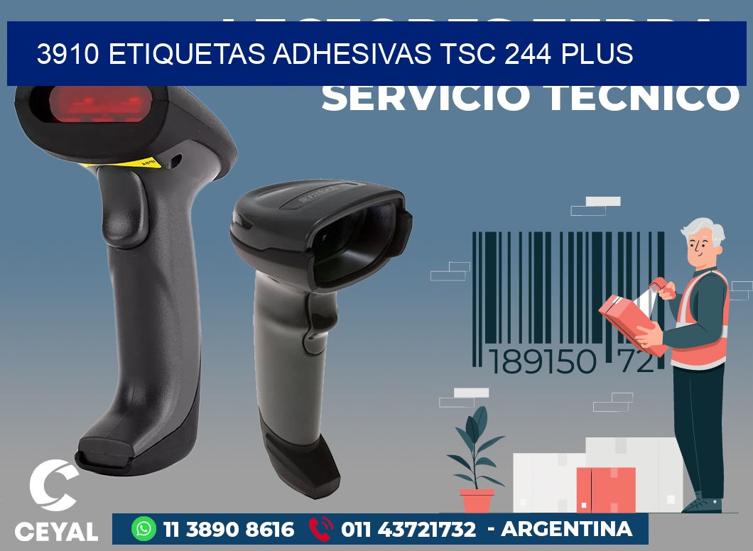 3910 ETIQUETAS ADHESIVAS TSC 244 PLUS