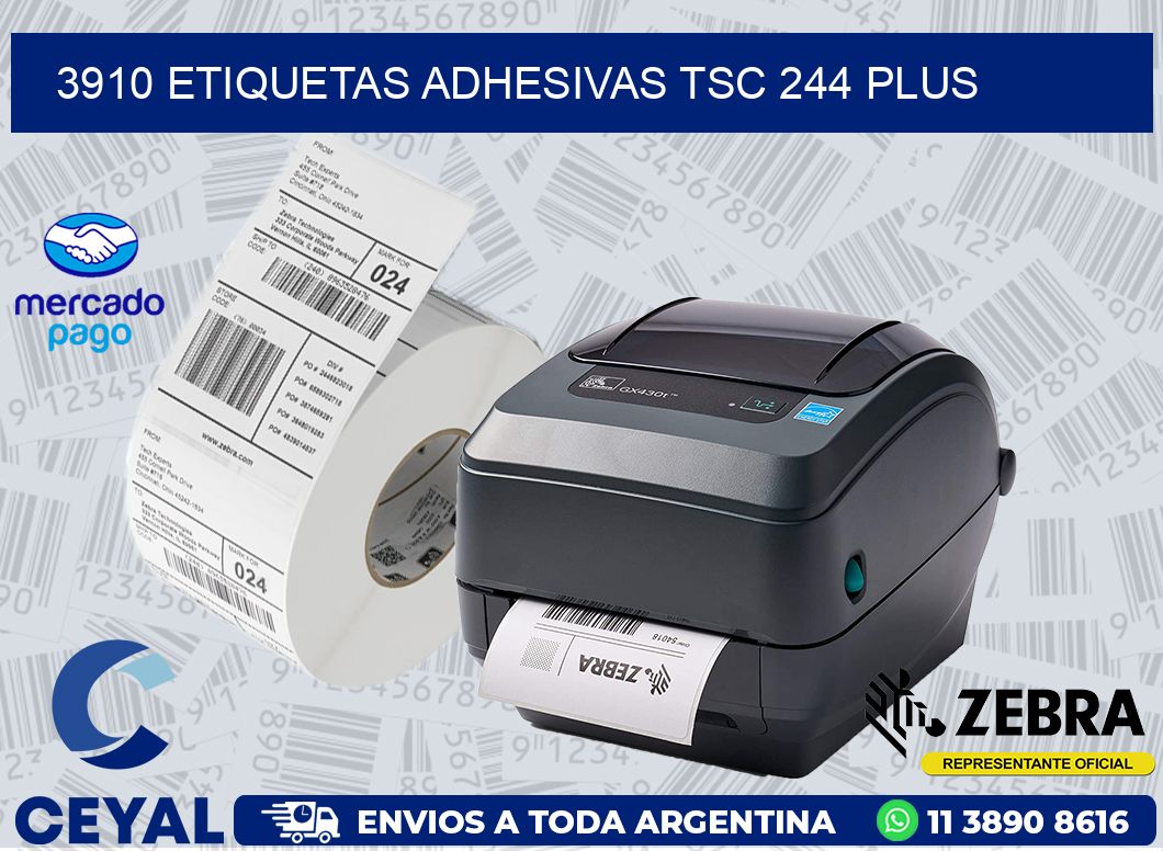 3910 ETIQUETAS ADHESIVAS TSC 244 PLUS