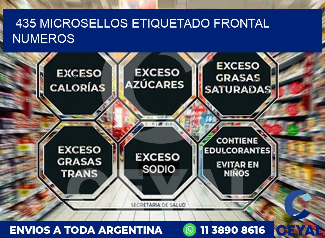 435 MICROSELLOS ETIQUETADO FRONTAL NUMEROS