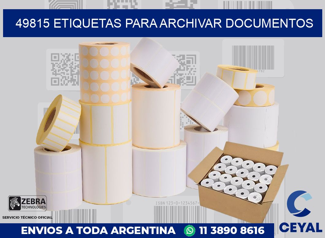 49815 ETIQUETAS PARA ARCHIVAR DOCUMENTOS