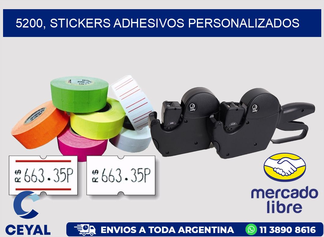 5200, stickers adhesivos personalizados