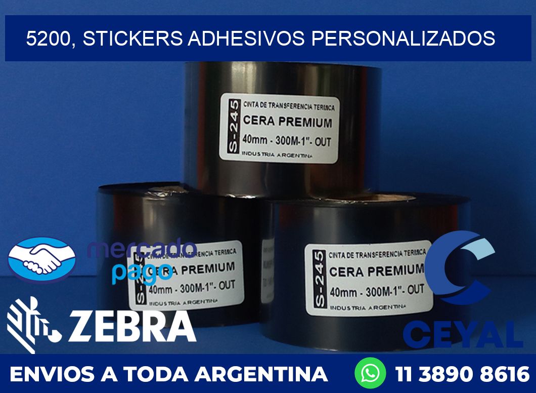 5200, stickers adhesivos personalizados