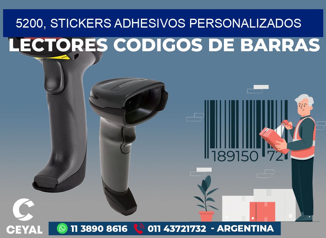 5200, stickers adhesivos personalizados