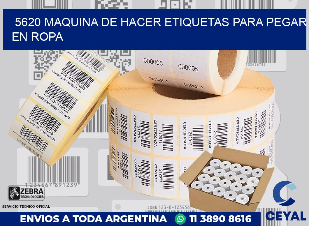 5620 MAQUINA DE HACER ETIQUETAS PARA PEGAR EN ROPA