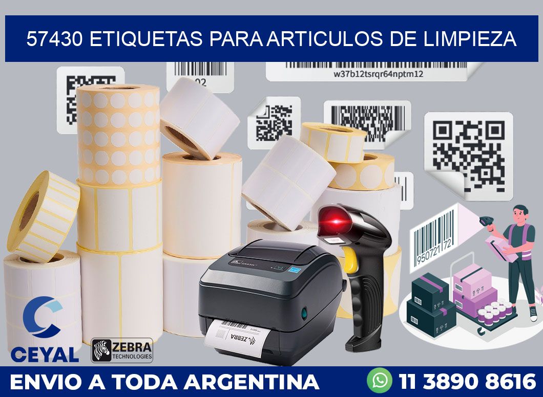 57430 ETIQUETAS PARA ARTICULOS DE LIMPIEZA