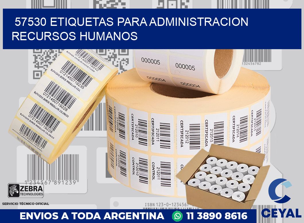 57530 ETIQUETAS PARA ADMINISTRACION RECURSOS HUMANOS