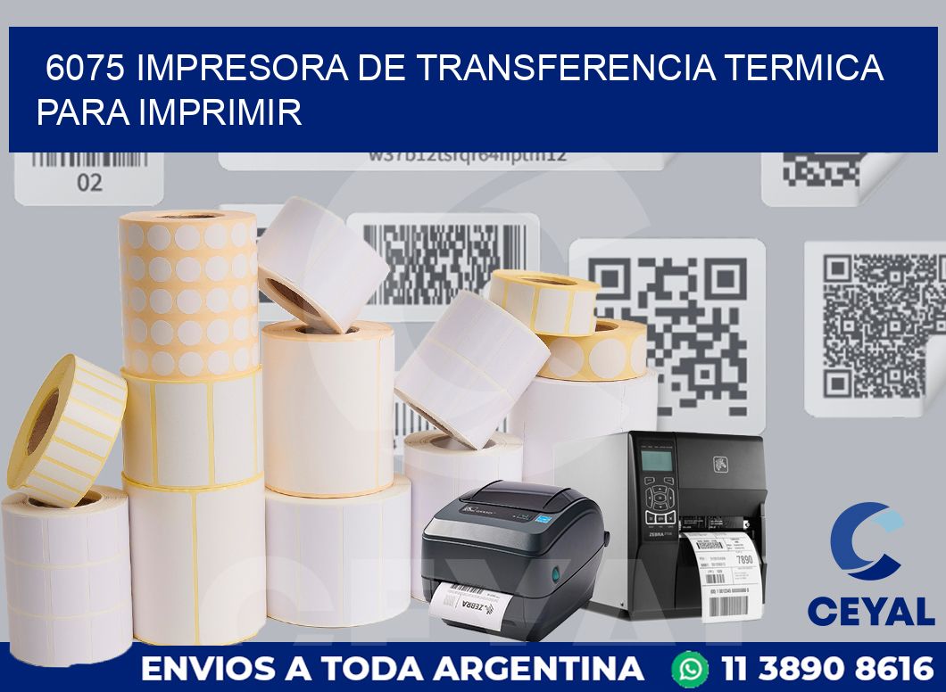 6075 IMPRESORA DE TRANSFERENCIA TERMICA PARA IMPRIMIR