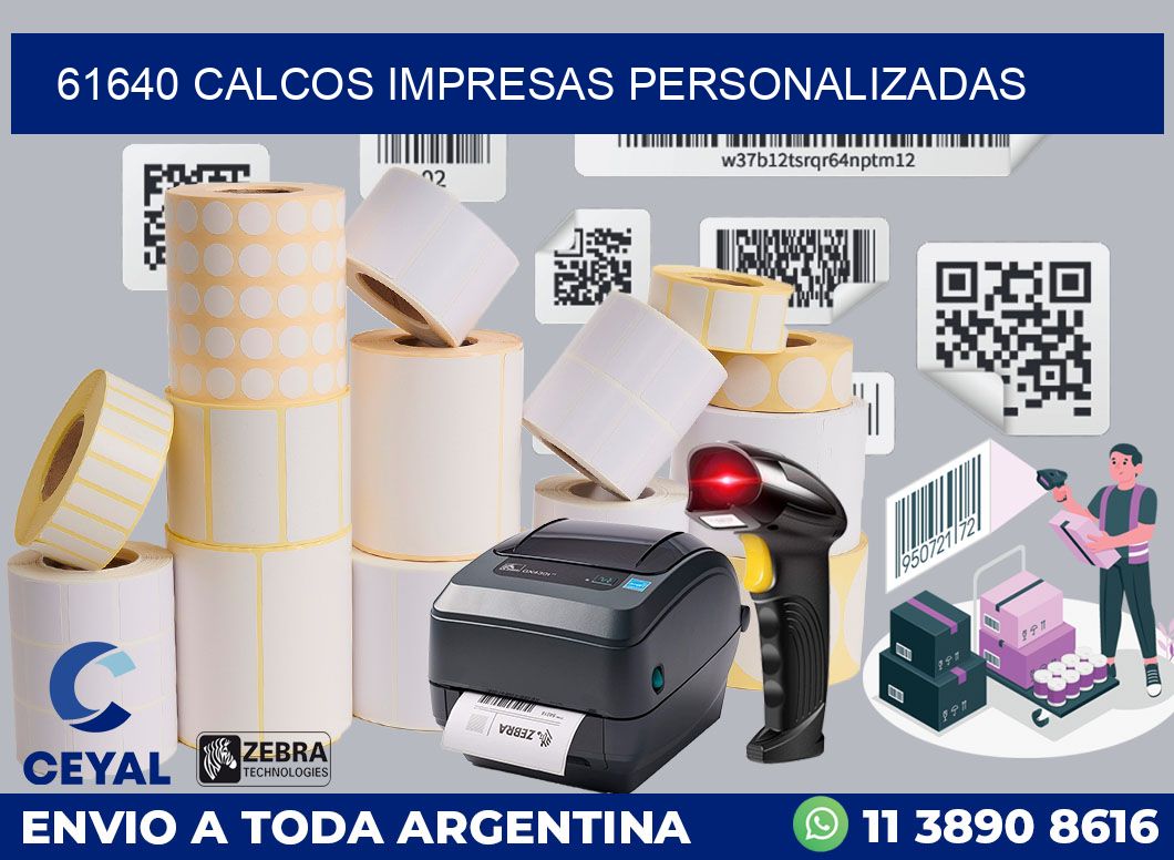 61640 CALCOS IMPRESAS PERSONALIZADAS