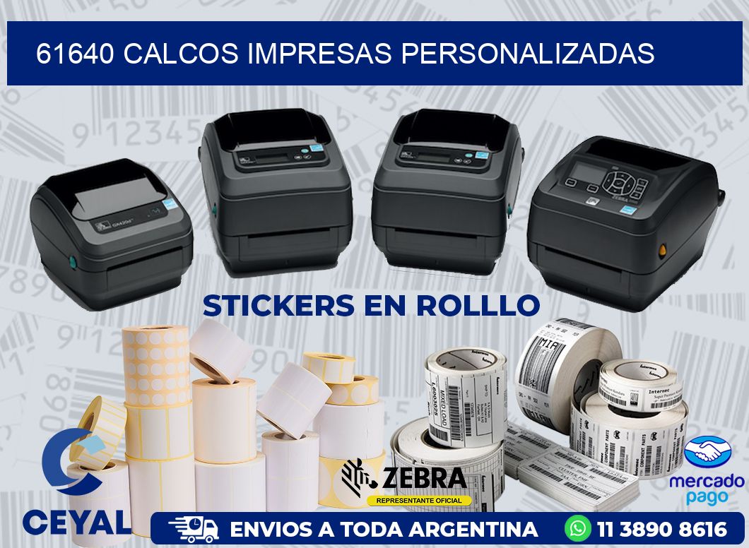 61640 CALCOS IMPRESAS PERSONALIZADAS