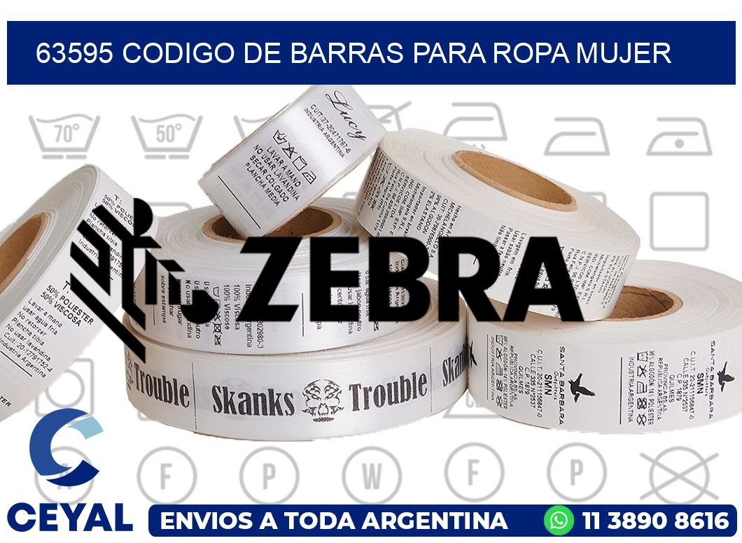 63595 CODIGO DE BARRAS PARA ROPA MUJER