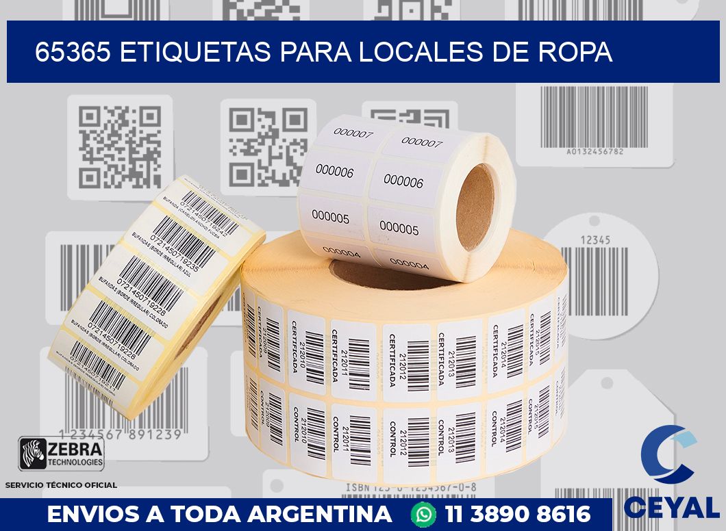 65365 ETIQUETAS PARA LOCALES DE ROPA