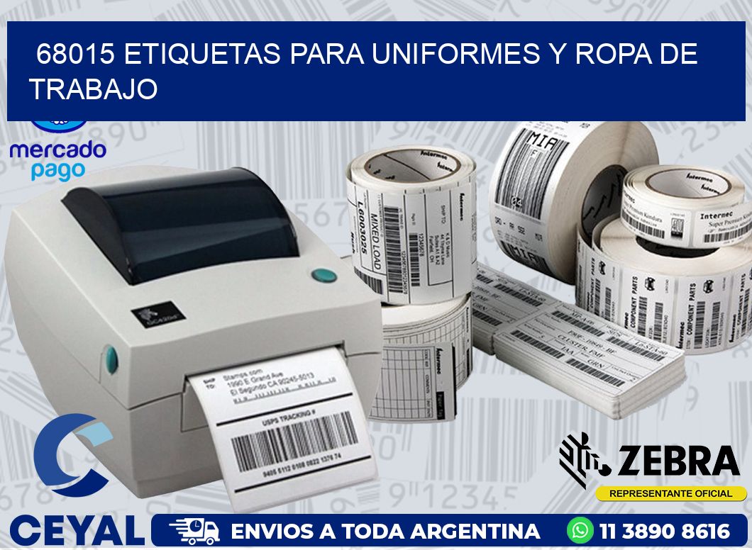 68015 ETIQUETAS PARA UNIFORMES Y ROPA DE TRABAJO