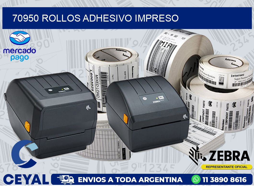 70950 ROLLOS ADHESIVO IMPRESO