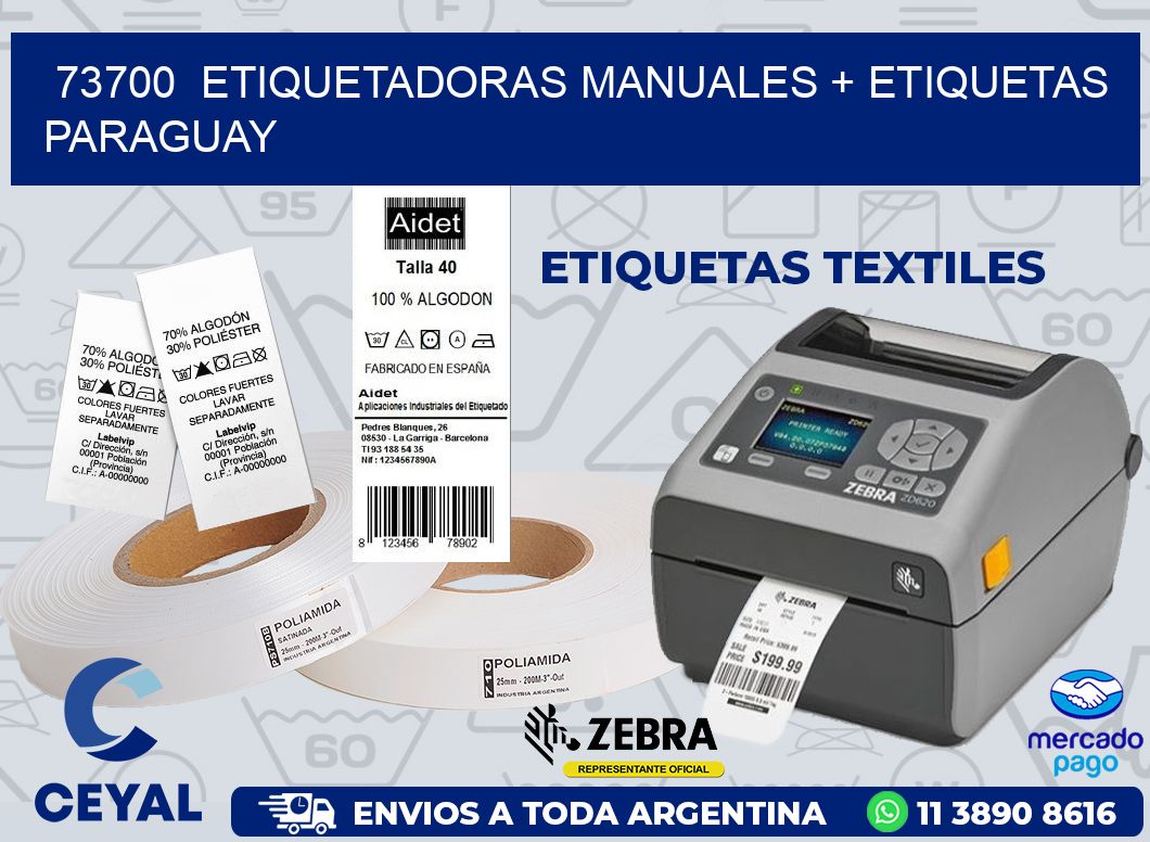 73700  ETIQUETADORAS MANUALES + ETIQUETAS PARAGUAY