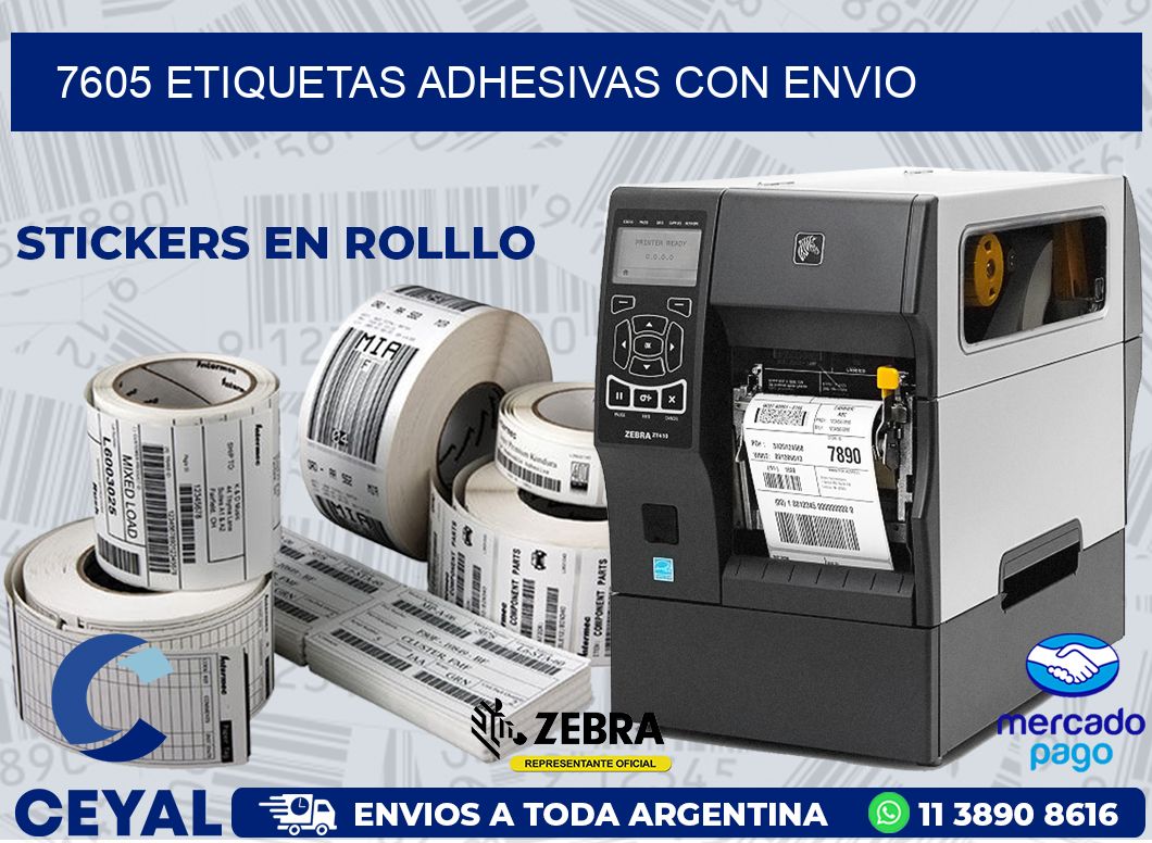 7605 ETIQUETAS ADHESIVAS CON ENVIO