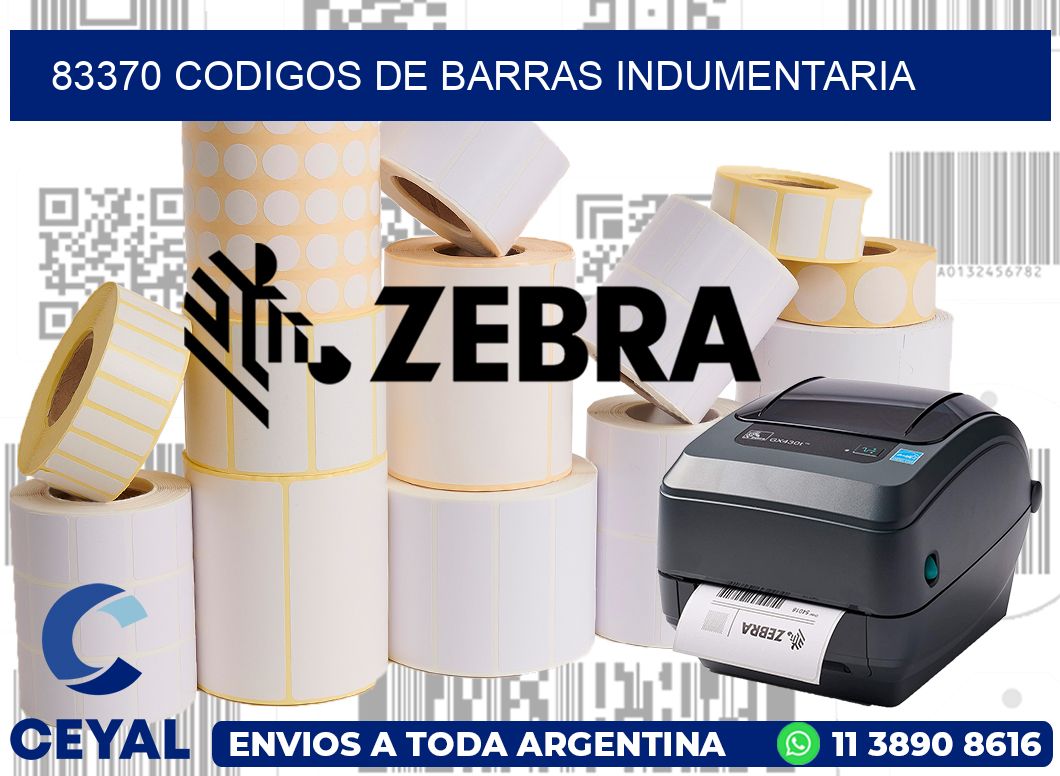 83370 CODIGOS DE BARRAS INDUMENTARIA