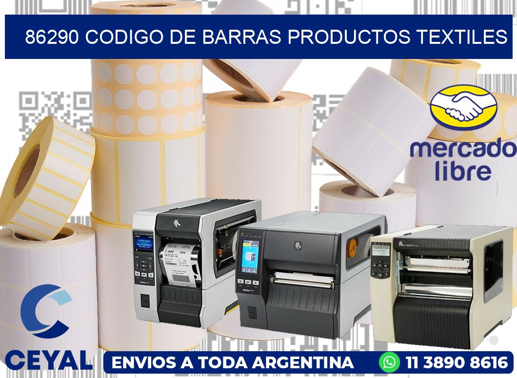 86290 CODIGO DE BARRAS PRODUCTOS TEXTILES