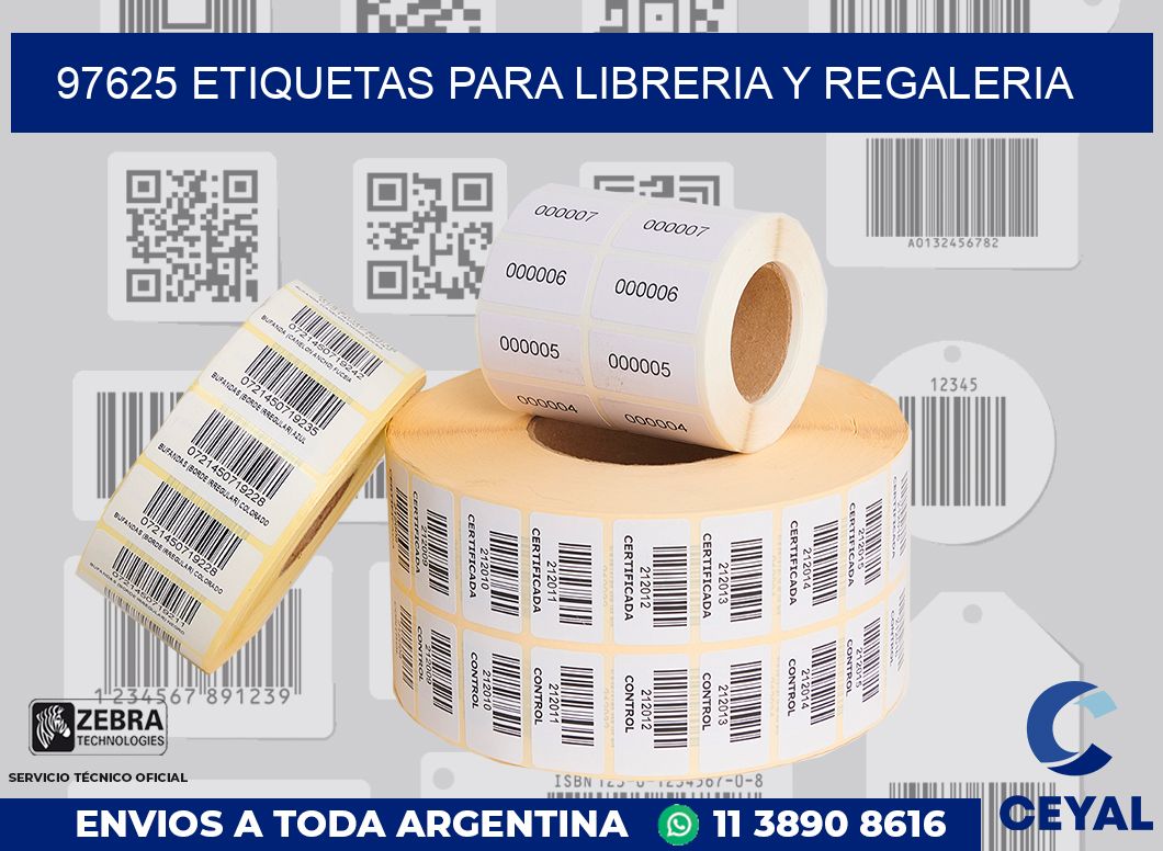 97625 ETIQUETAS PARA LIBRERIA Y REGALERIA