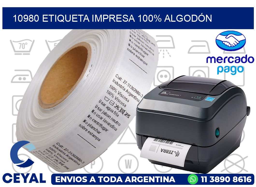 10980 ETIQUETA IMPRESA 100% ALGODÓN