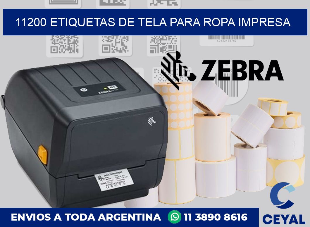 11200 ETIQUETAS DE TELA PARA ROPA IMPRESA