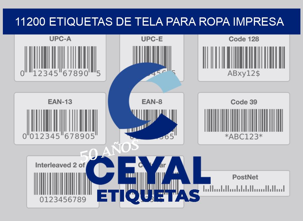 11200 ETIQUETAS DE TELA PARA ROPA IMPRESA