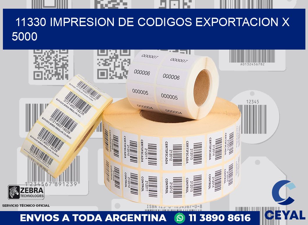 11330 impresion de codigos exportacion x 5000