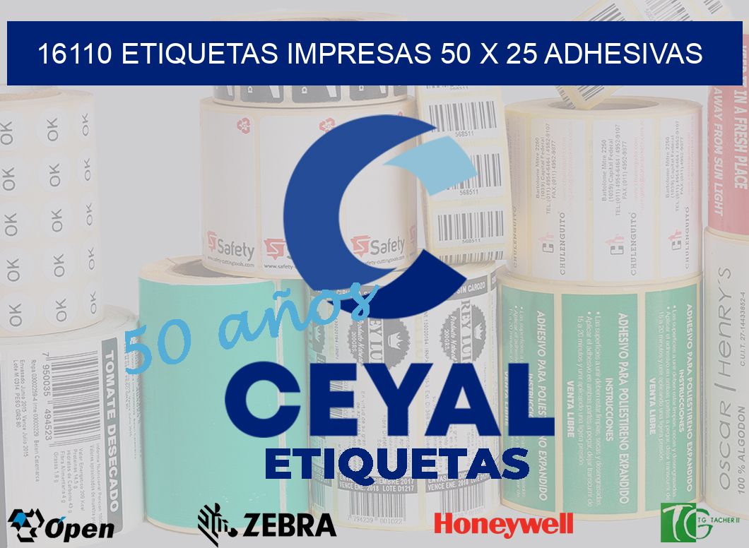 16110 ETIQUETAS IMPRESAS 50 X 25 ADHESIVAS