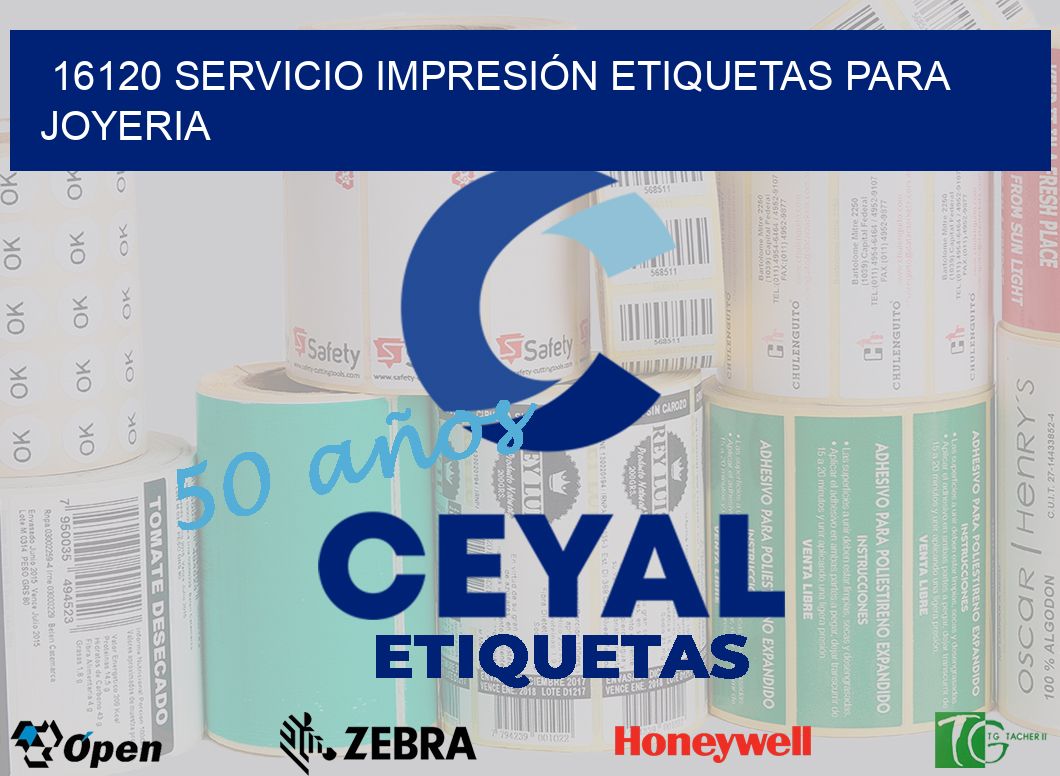 16120 SERVICIO IMPRESIÓN ETIQUETAS PARA JOYERIA