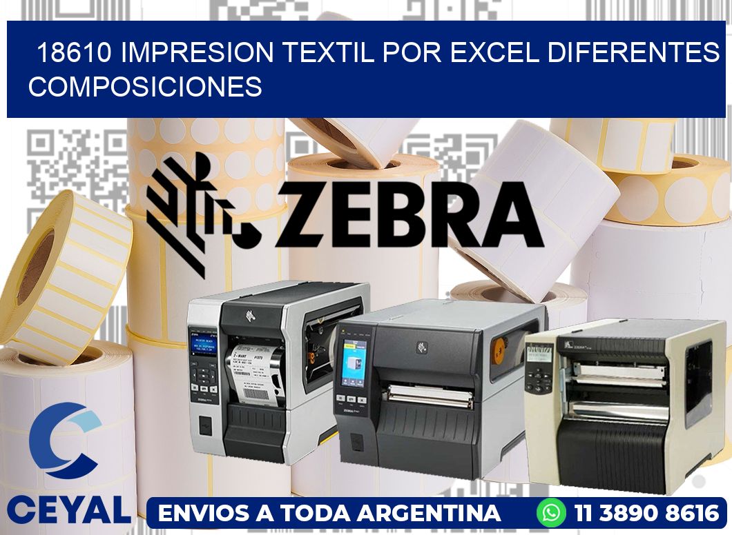 18610 IMPRESION TEXTIL POR EXCEL DIFERENTES COMPOSICIONES