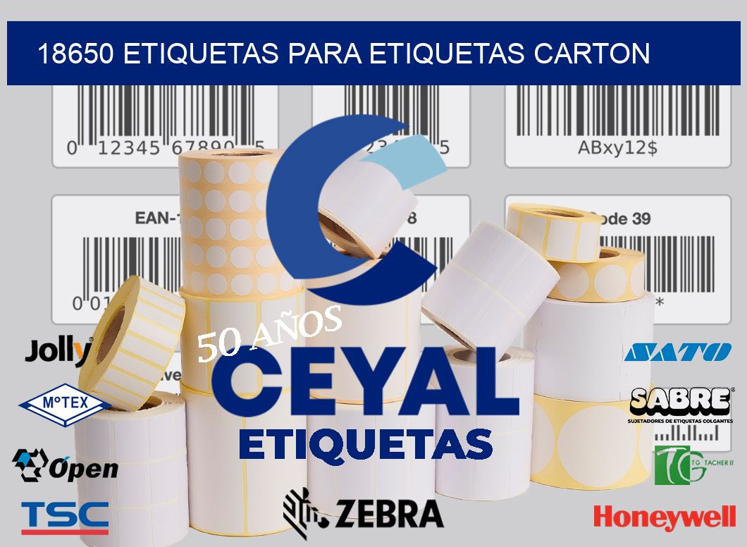 18650 ETIQUETAS PARA ETIQUETAS CARTON