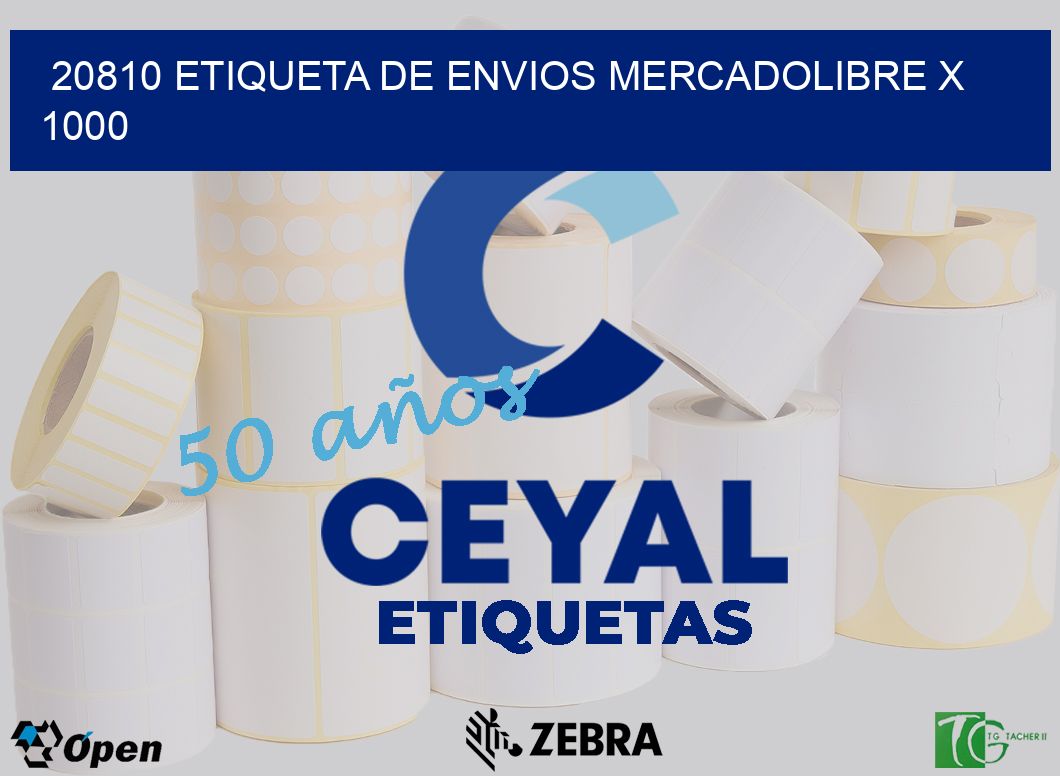 20810 etiqueta de envios mercadolibre x 1000