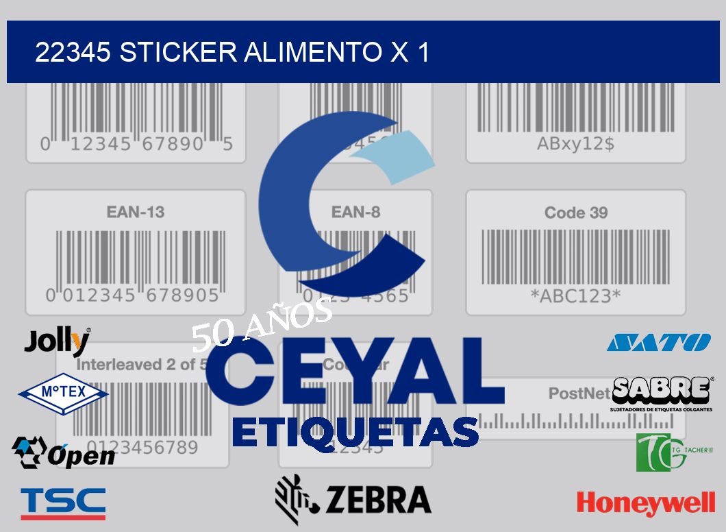 22345 sticker alimento x 1