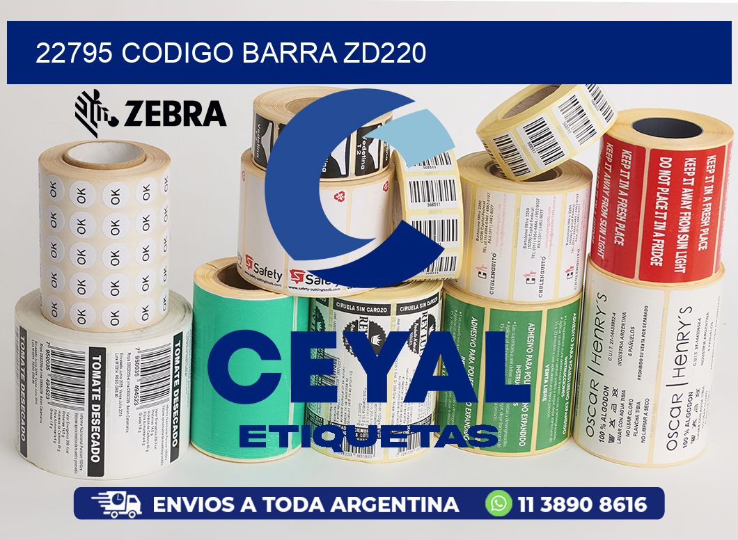 22795 CODIGO BARRA ZD220