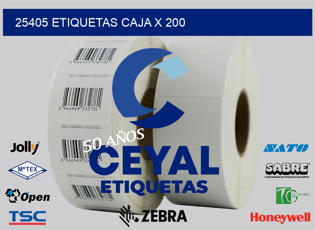 25405 etiquetas caja x 200