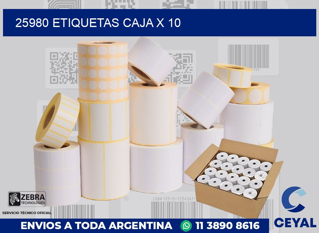 25980 etiquetas caja x 10