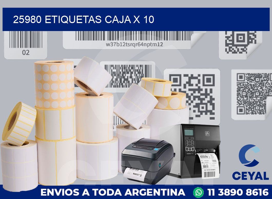 25980 etiquetas caja x 10