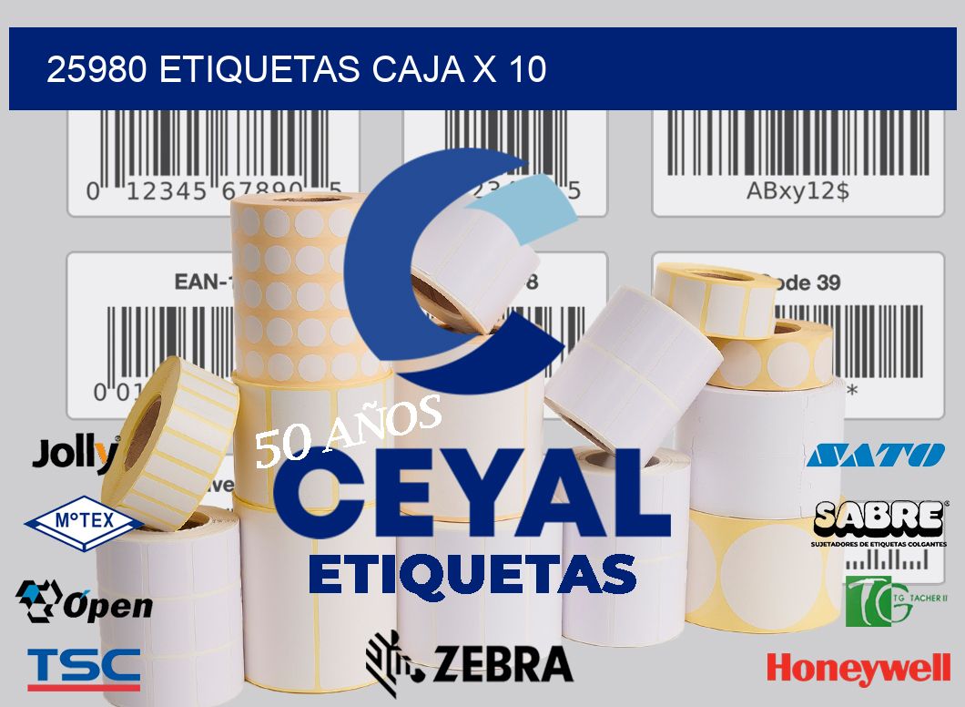 25980 etiquetas caja x 10