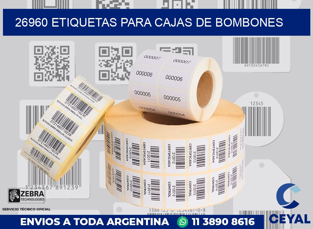 26960 ETIQUETAS PARA CAJAS DE BOMBONES