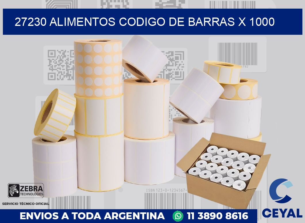 27230 alimentos codigo de barras x 1000