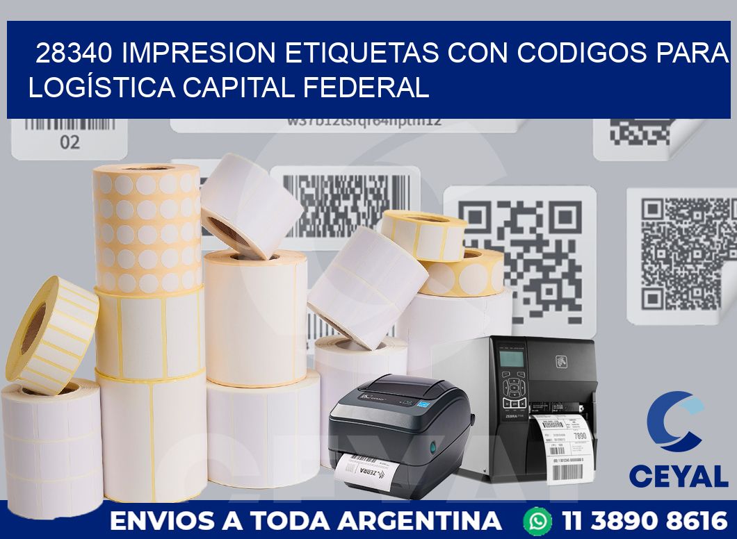 28340 IMPRESION ETIQUETAS CON CODIGOS PARA LOGÍSTICA CAPITAL FEDERAL