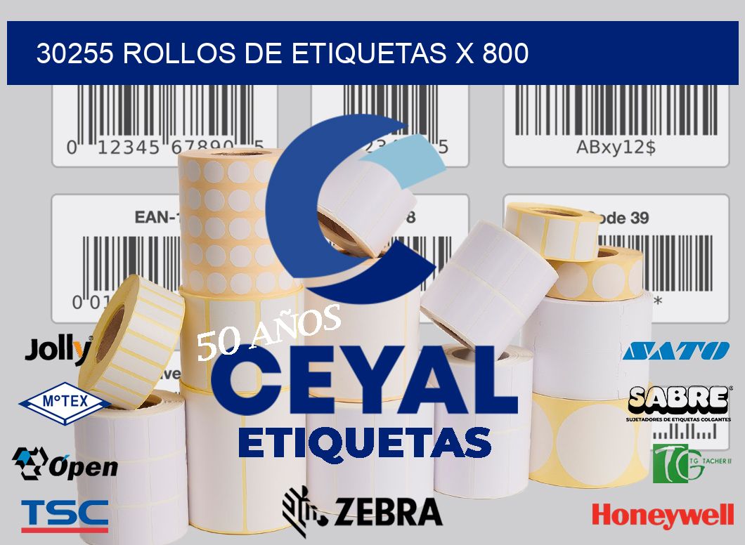 30255 rollos de etiquetas x 800