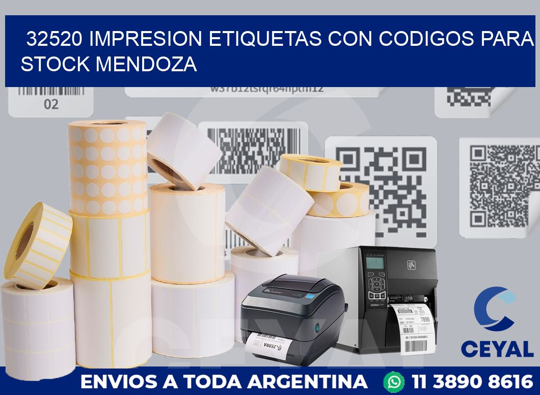 32520 IMPRESION ETIQUETAS CON CODIGOS PARA STOCK MENDOZA